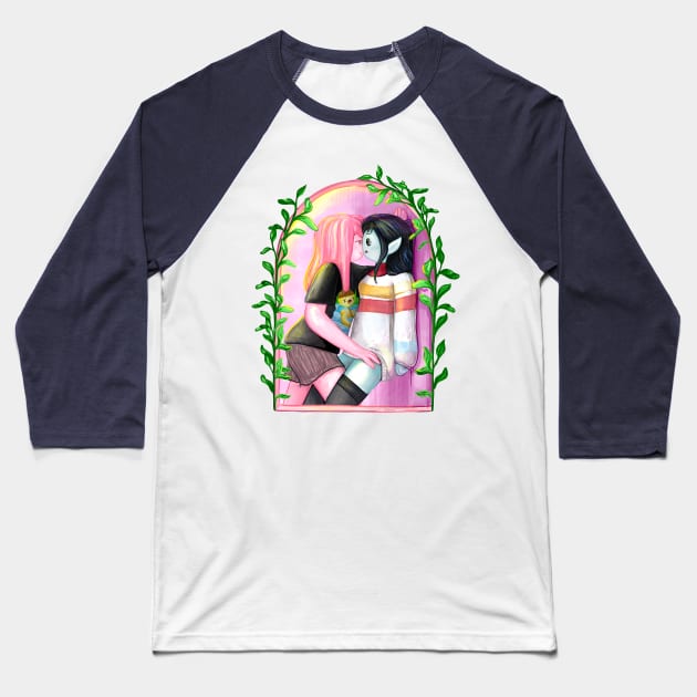 'Through the window' Bubbline, Adventure Time fan art Baseball T-Shirt by art official sweetener